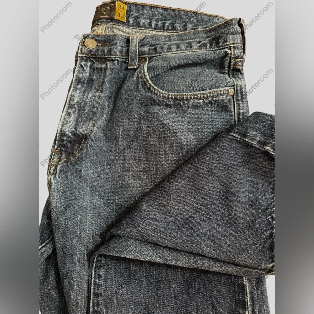 J.Crew Men's Straight Fit Jeans 34x32 Blue Denim Used